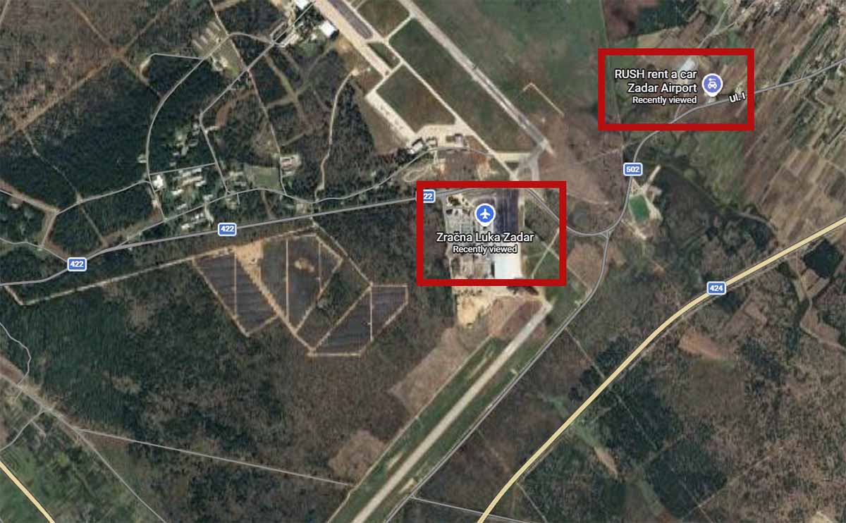 Open in Google Maps Location map - Rush Rent a Car Parking